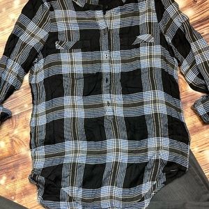 NWT Lucky Brand Plaid Button Up Shirt Size S